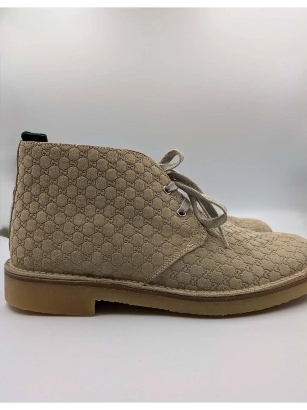 Gucci Men’s GG Monogram Suede Ankle Boots Desert UK9.5 831283